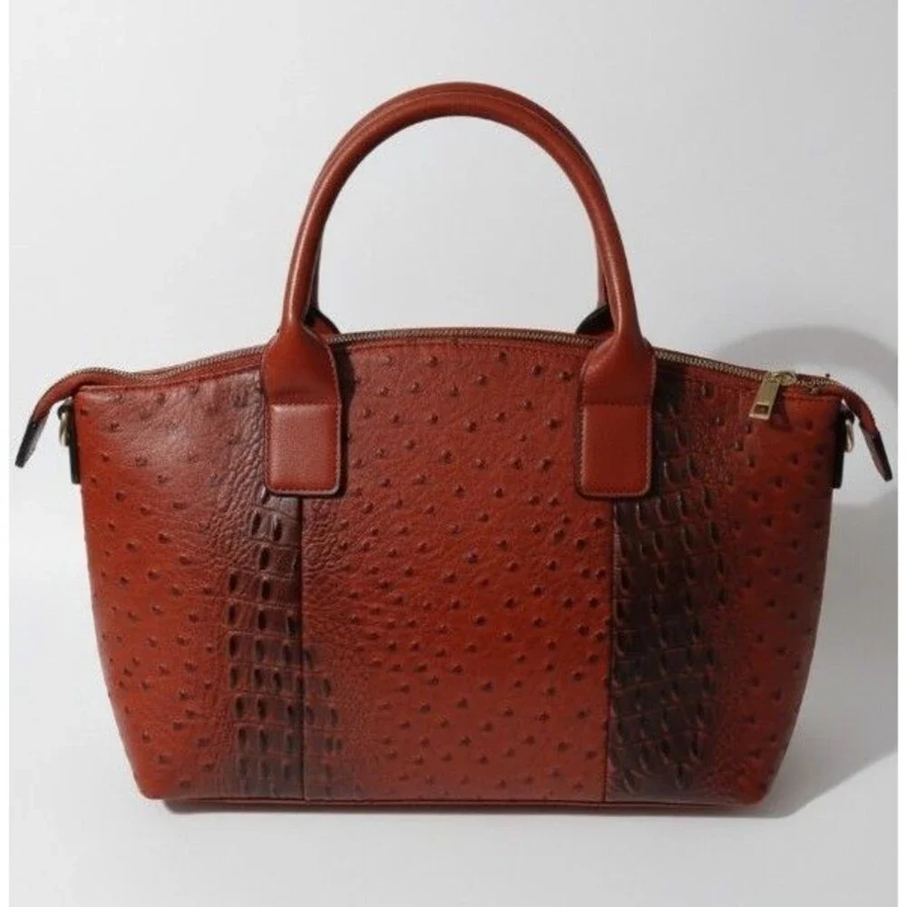 Faux Leather Ostrich Bag
